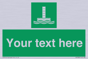 Custom sign safe condition Evacuation chute 